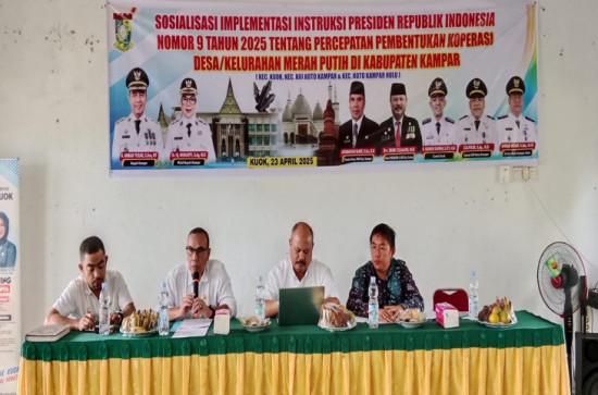 Rapat Koordinasi Rencana Tindak lanjut Program Pendirian Koperasi Desa Merah Putih Rayon I di Kampar