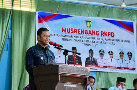 Bupati Kampar memimpin langsung kegiatan Musrenbang RKPD di Kecamatan Kampar Kiri